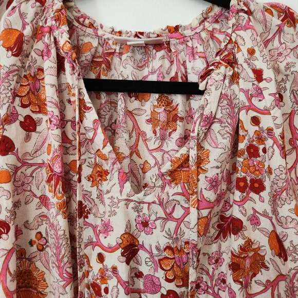 🌸Knox Rose Floral Boho Top Size Large Oversized - Picture 3 of 6